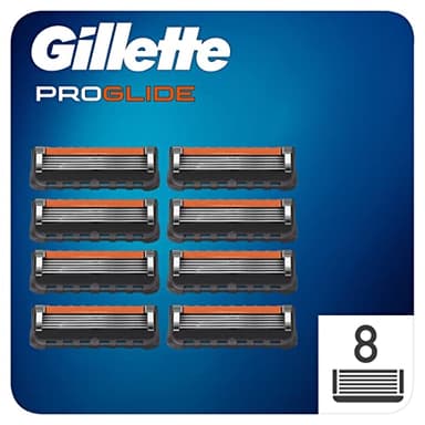 Gillette ProGlide Razor Blades Men, Pack of 8 Razor Blade Refills with Precision Trimmer, 5 Anti-Friction Blades (Packaging May vary)
