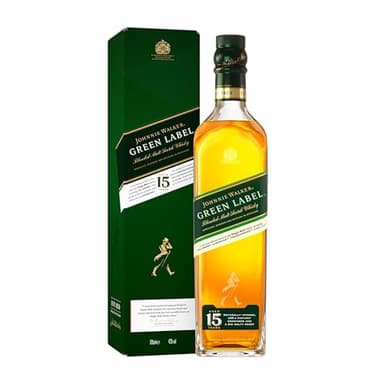 Johnnie Walker Green Label | 43% vol | 70cl | Blended Malt Scotch Whisky | Enjoy Neat or in Drinks | Matured at Least 15 Years | a Rich & Luxurious Gift | with Gift Box