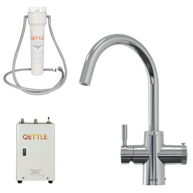 QETTLE 4-in-1 Instant Boiling Water Tap | True Boiling, Filtered Cold, Mains Hot & Cold (2 Litre Boiler)