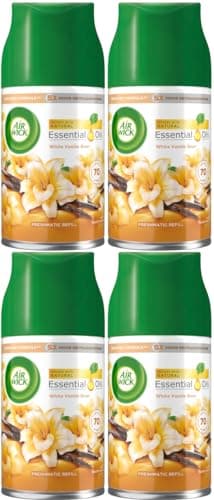 Air Wick Freshmatic Refills White Vanilla Bean Air Freshener 250ml, Pack of 4, 4 x 250ml