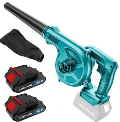 Cordless Leaf Blower, Turbo Leaf Blower, 160 MPA Cordless Electric Leaf Blowers with 2X 3000mAh battery, for Outdoor Cleaning Lawn Care