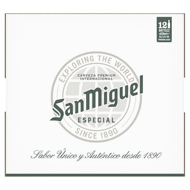 San Miguel Premium Lager Beer, 12x620ml Bottles