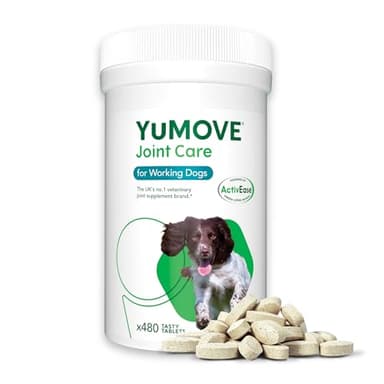 YuMOVE Joint Supplement for Working Dogs, Joint Care, Essential Dog Hip and Joint Aid with Glucosamine, Chondroitin, Green Lipped Mussel, All Ages and Breeds, 480 Tablets