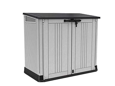 Keter Store it Out Nova Outdoor Garden Storage Shed, 32 x 71.5 x 113.5 cm, Light Grey with Dark Grey Lid