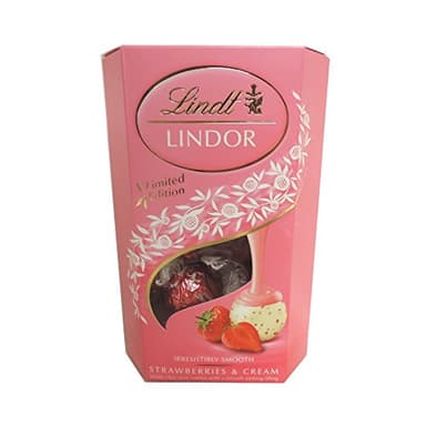 Lindt - Lindor - Strawberries & Cream Cornet - 200g (Case of 8)