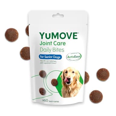 YuMOVE Senior Dog Joint Supplement, Daily Bites for Joint Care, Essential Dog Hip and Joint Aid for Senior Dogs with Glucosamine, Chondroitin, Green Lipped Mussel, Aged 8+, 60 Chews