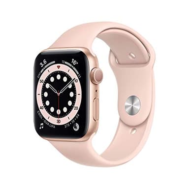 Apple Watch Series 6 (GPS, 44mm) - Gold Aluminium Case with Pink Sand Sport Band (Renewed)
