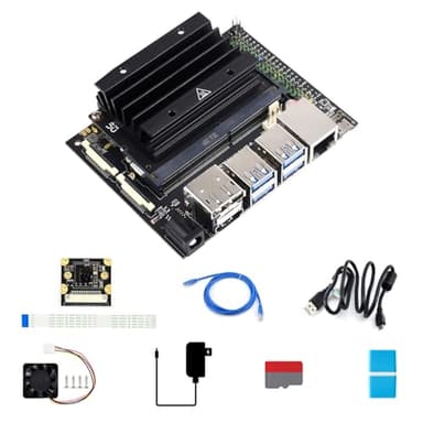 Waveshare JETSON-NANO-DEV-KIT-B, an Alternative Solution for Jetson Nano Developer Kit B01, with IMX219-77 Camera, for Image Classification, Object Detection, Segmentation, Speech Processing...