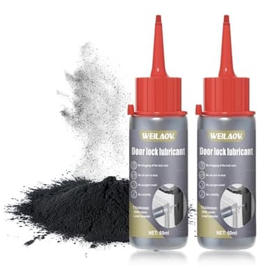 WEILAOK Graphite Powder for Locks, Ultion Door Lock Lubricant, Lock Lubricant Graphite Spray, graphites Spray for Lubricating Door locks, Window Hinges, Door and Window Tracks, etc, 60 Ml*2
