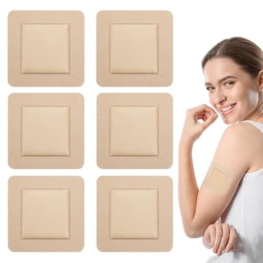 6PCS Silicone Foam Dressing for Wounds 5x5cm Wound Dressing with Border Waterproof Silicone Dressings Ultra Absorbent-Foam for Bedsores Chronic Wounds Post-Surgical Care