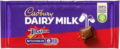 Cadbury Dairy Milk Daim Chocolate Bar, Almond Caramel Crunch, 120 g (Pack of 18)