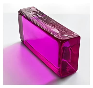 QZLNONTK Transparency Colored Clear Glass Blocks - Rectangular Crystal Bricks for Home, Office, Bar, and Hotel Decor(Purple)