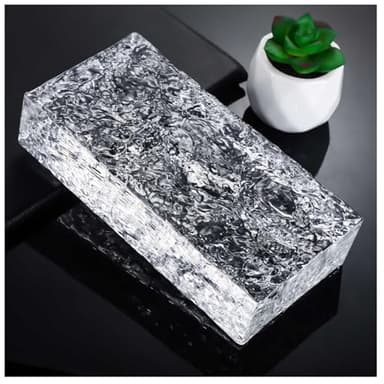 Vnook Rectangular Clear Glass Bricks, Solid Glass Bricks,Sound Insulation Thermal Insulation Glass Blocks for home, office, DIY project