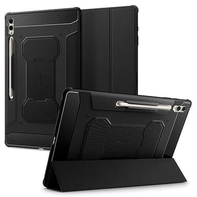 Spigen Rugged Armor Pro Case Compatible with Samsung Galaxy Tab S10 Ultra (2024), Samsung Galaxy Tab S9 Ultra (2023) - Black
