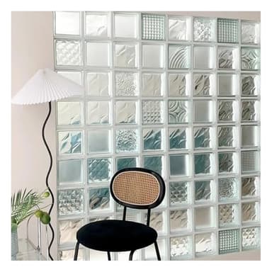 Clear Glass Block - High Transparency Rectangular Solid Brick for Wall Partitions, DIY Lighting, and Tables