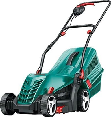 Bosch Electric Lawnmower Rotak 34 R (1300 W, Cutting width: 34 cm, 20-70 mm adjustable cutting height, In carton packaging)
