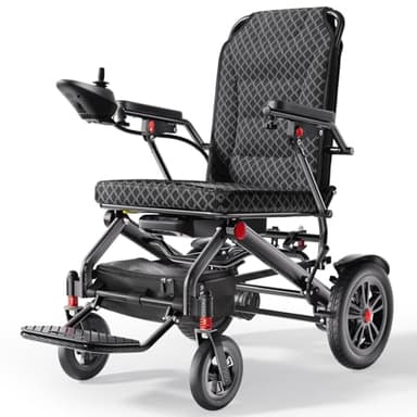 HomyKing 42LB Lightweight Electric Wheelchair for Adults, 250W Power 15Ah Battery, 15.5 Miles Range, Folding Mobility Scooter, Fold up Wheelchairs with Seat, Foldable Scooters for Seniors