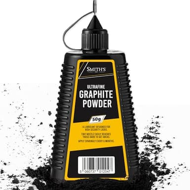 Graphite Lock Lubricant by Smith’s® | 3,000 Mesh | 50g | The “Finest” & Purest Graphite Powder for Locks | Superior Lubrication for Smooth Operation | Locksmith Grade
