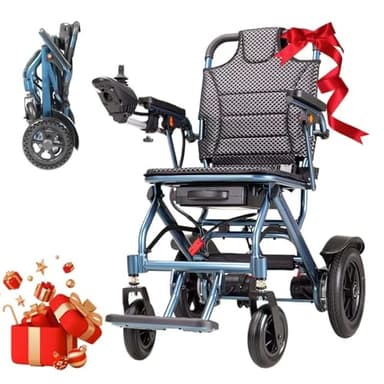 ByteTecpeak D04 Lightweight Foldable Electric Wheelchair with Removable 10Ah Lithium Battery Driveable 20km Range,500W Motor,Aluminium Powerchair 18kg Portable for Travel & Airplane Approved