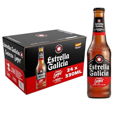 Estrella Galicia Premium Lager, 33 cl (Pack of 24)