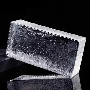 SUZEPER Rectangular Clear Glass Bricks, Solid Double-Sided Crystal Bricks, Office Decorative Partition Wall Sound Insulation Thermal Insulation Glass Blocks (7.9"x3.9"x2", Clear- L)