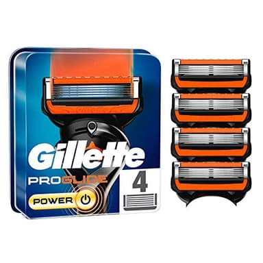 Gillette ProGlide Power Razor Blades, 4 Replacement Blades for Men's Wet Razors with 5-Blade Blade, Pack of 4