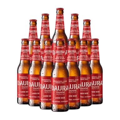 Estrella Daura Gluten Free Lager – 12 x 330ml Bottles | 5.4% ABV | Award-Winning Spanish Gluten-Free Beer | Imported Premium Lager Case