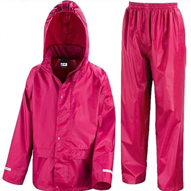 Rainsuit Shop Kids Waterproof Jacket and Trouser Suit Set Boys or Girls Pink