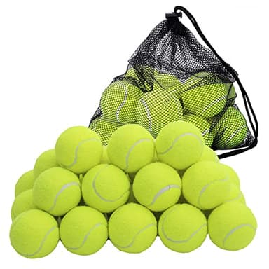 STERUN Tennis Balls 24 Pack with Storage Bag, Thick Walled Durable Balls for Dogs, Tennis, Cricket & Sports Play