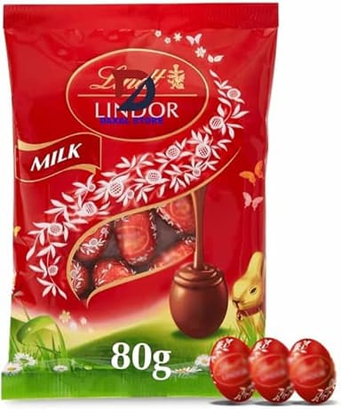 Lindat Lindor Milk Chocolate Eggs 80G - For Easter Best gift for Friends & Family